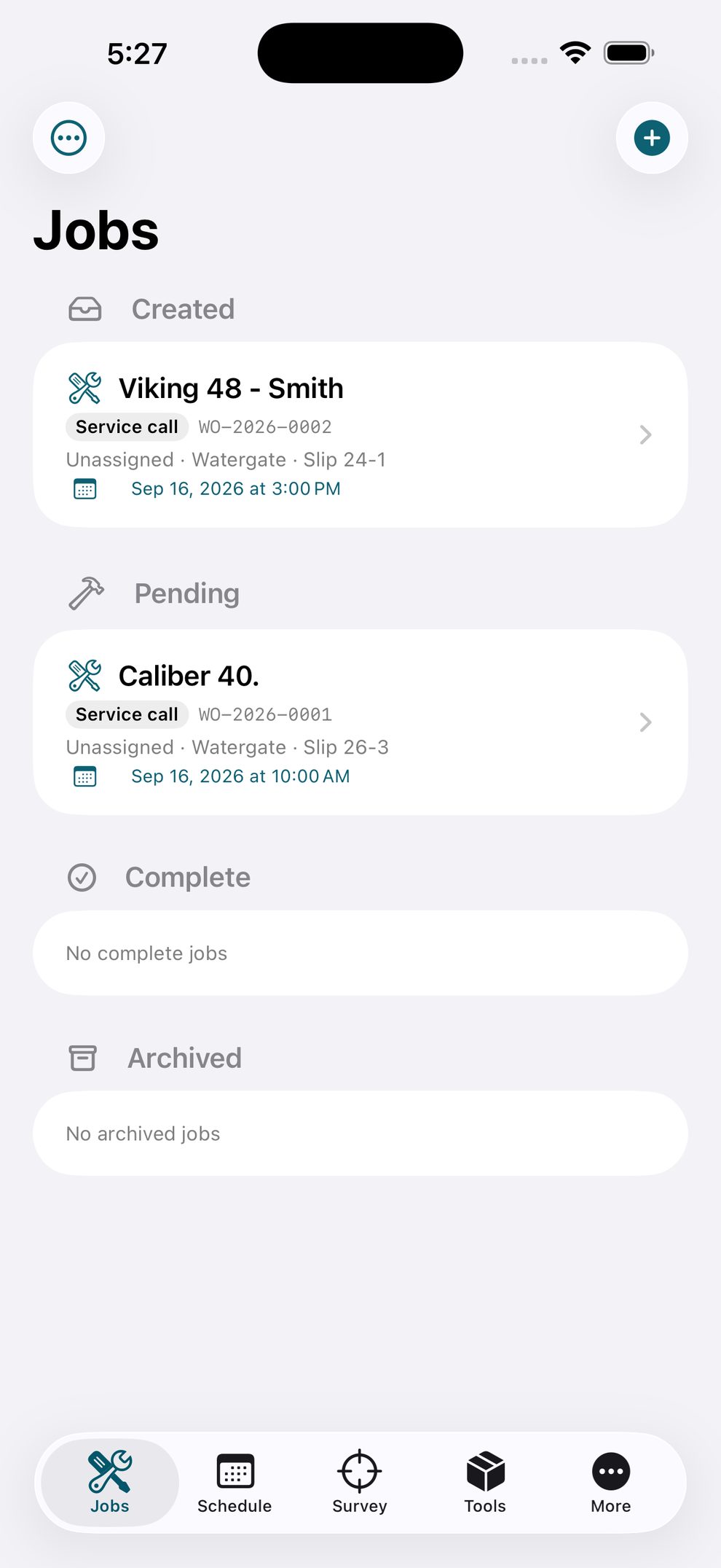 MarineServiceTech jobs on iPhone